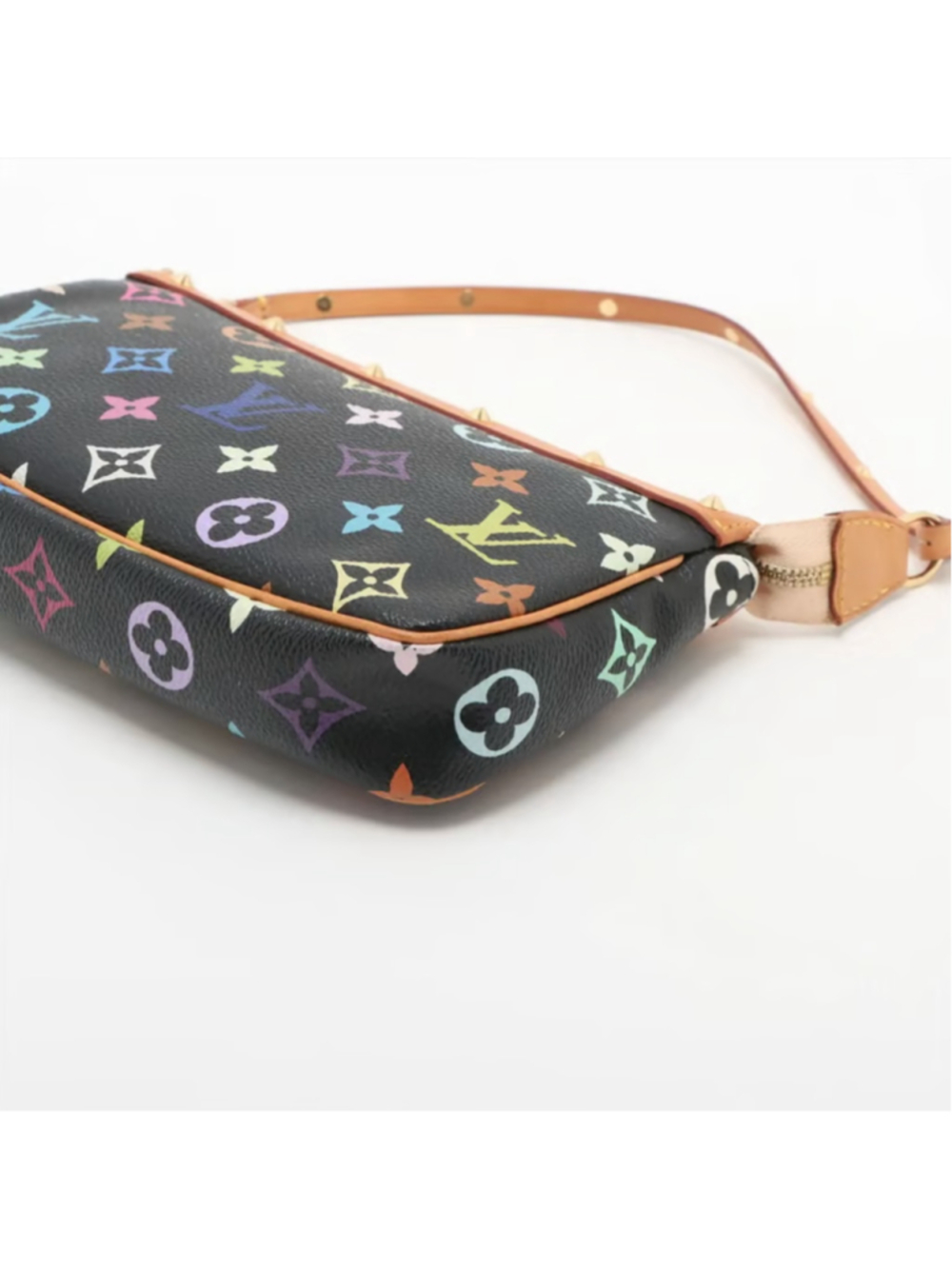 Louis Vuitton Murakami Black Multicolor Pochette Accessories EXCELLENT - Picture 5 of 10